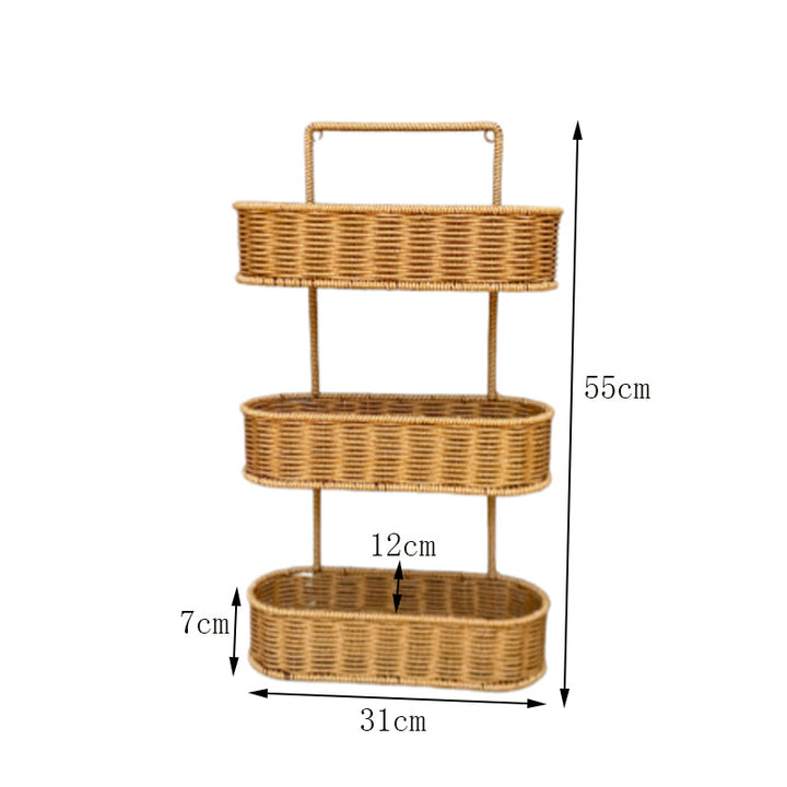 Multi-Tiered Wicker Storage Organizer Bowlift