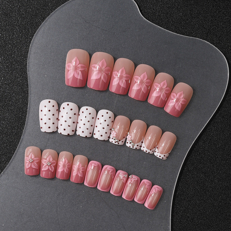 Floral Embellished Press-On Nail Set Bowlift