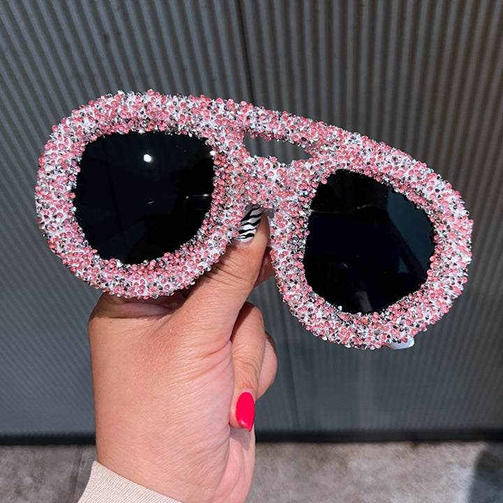 Women's Glittering Glamour Sunglasses with Unique Crystal Frame Bowlift