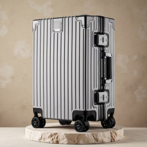 Hard Shell Trolley With Double Safety Lock And Silent 360-Degree Wheels Bowlift