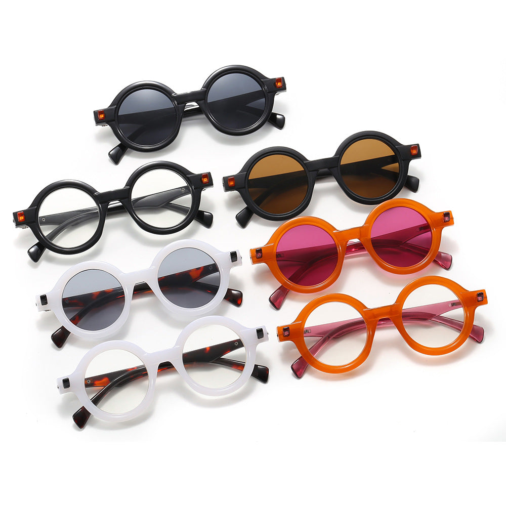 Women's fashionable round glasses with luxurious design Bowlift