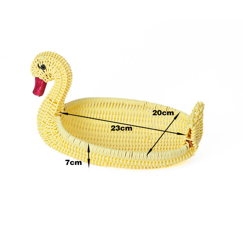 Frog-Shaped Decorative Woven Basket Bowlift