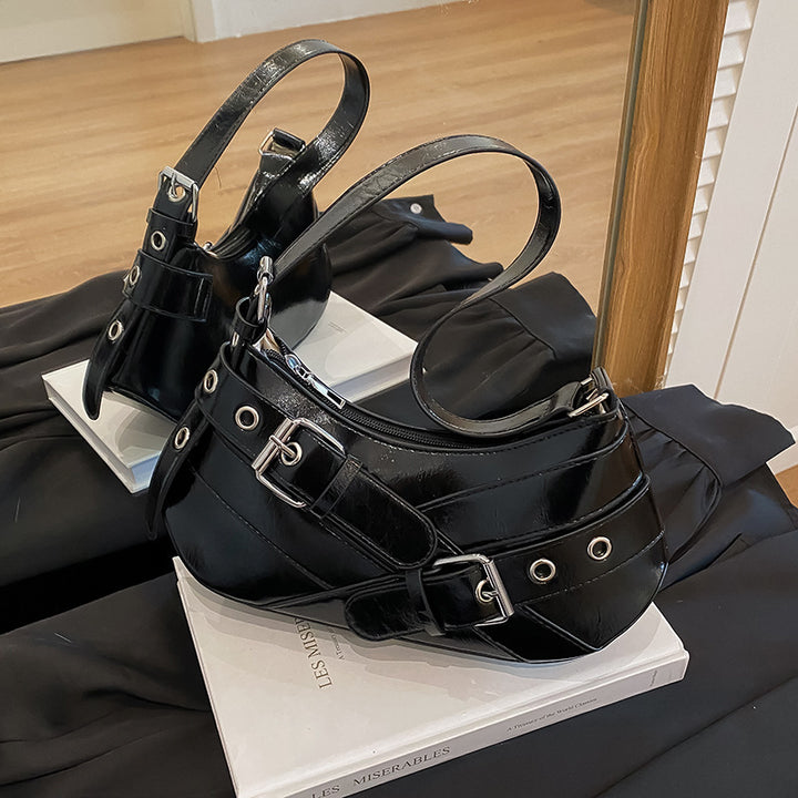 Stylish Patent Leather Shoulder Bag Bowlift