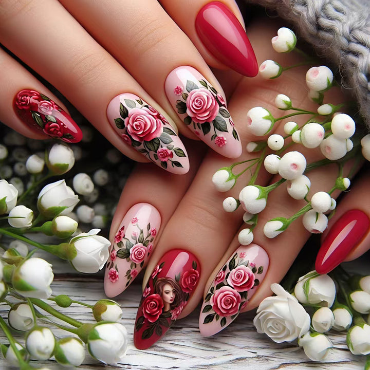 Floral Motif Nail Art Set Bowlift