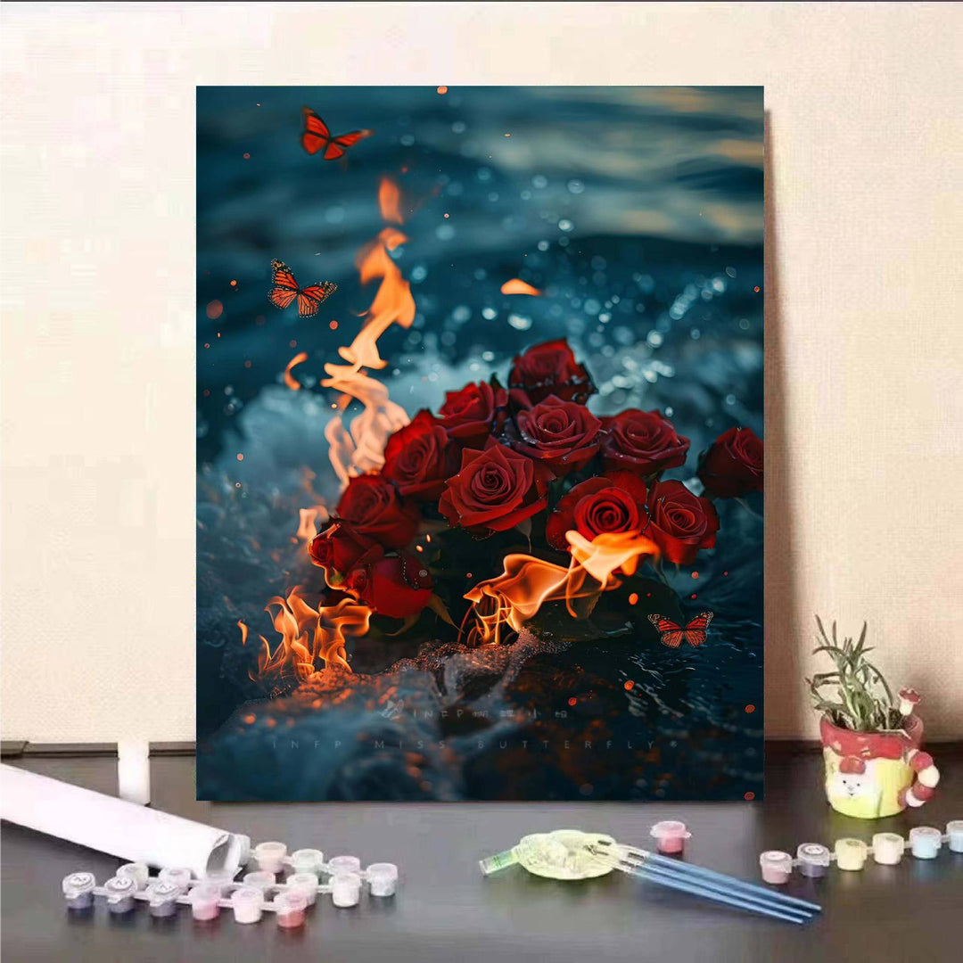 Floral Fantasy Paint by Numbers Wall Art Bowlift