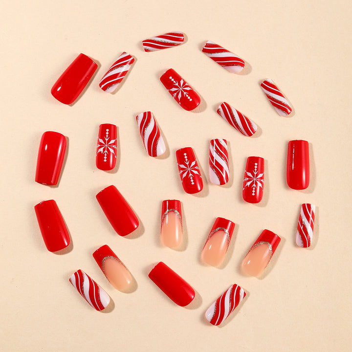 Festive Winter-Themed Nail Art Design Bowlift