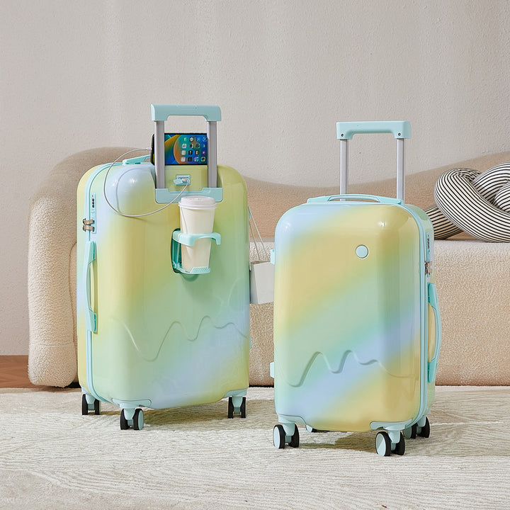 Unisex Compact Smart Hardshell Travel Suitcase Bowlift