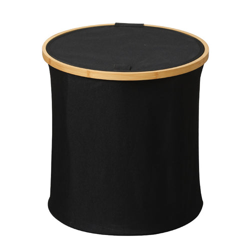 Practical laundry container with bamboo lid Bowlift