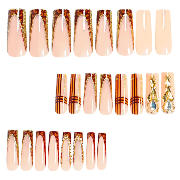 Decorative Stiletto Nail Art Tips with Gems Bowlift