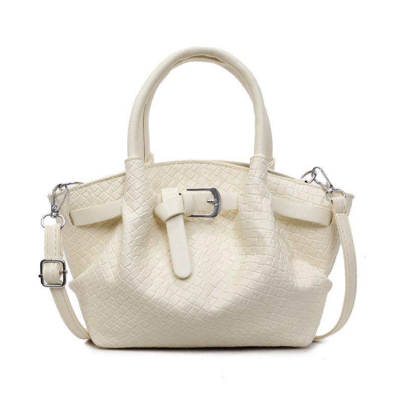 Stylish Woven Structured Handbag Bowlift