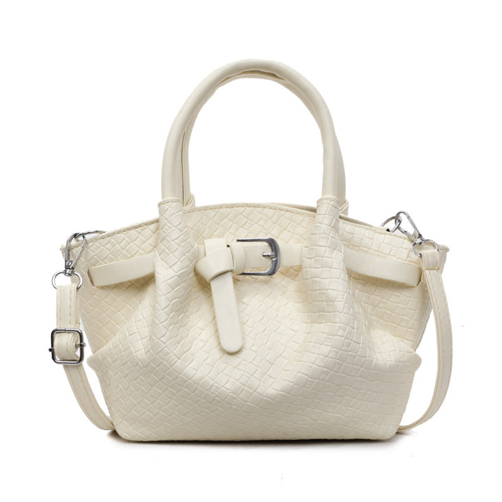 Stylish Woven Structured Handbag Bowlift