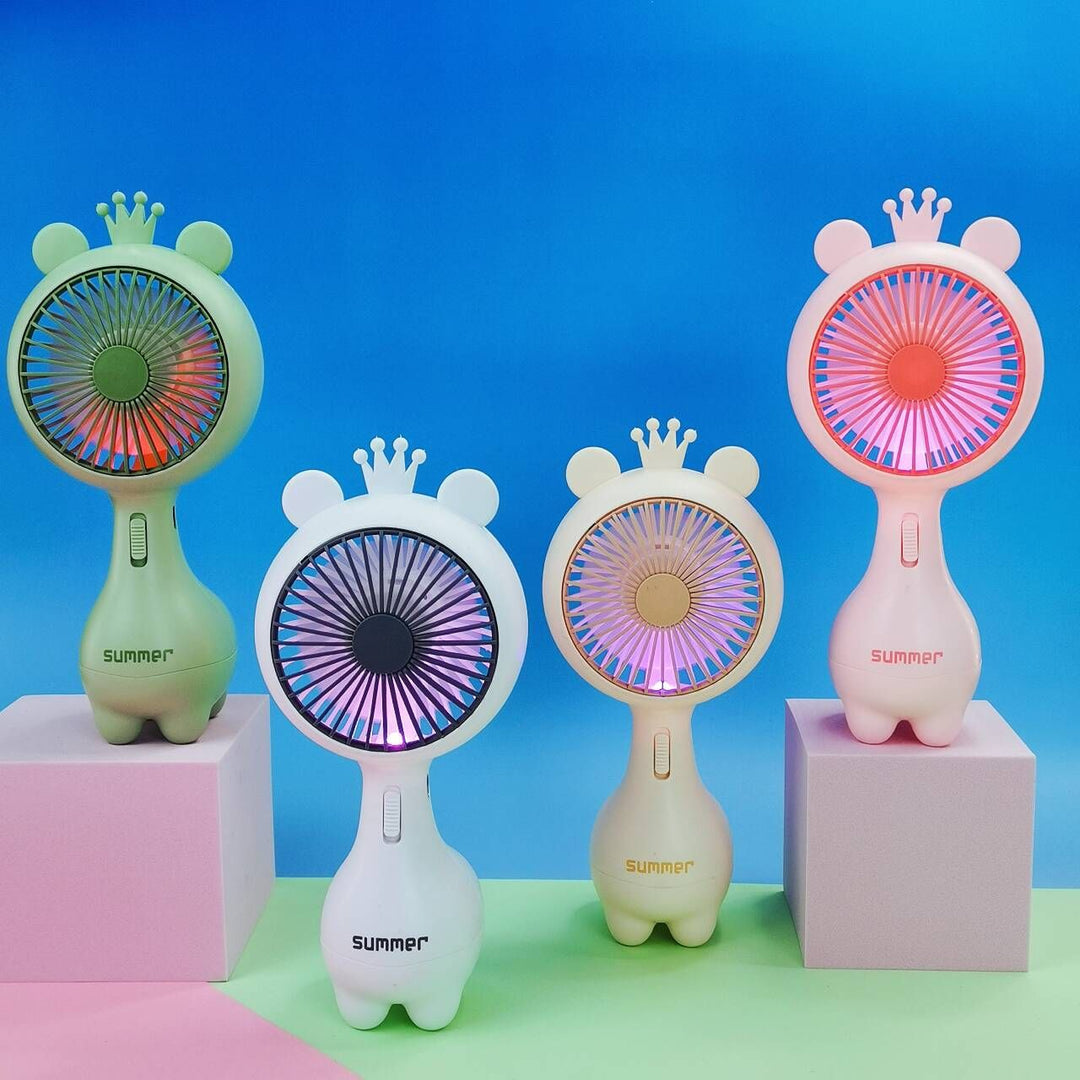 Bunny-Eared Rechargeable Handheld Fan Bowlift