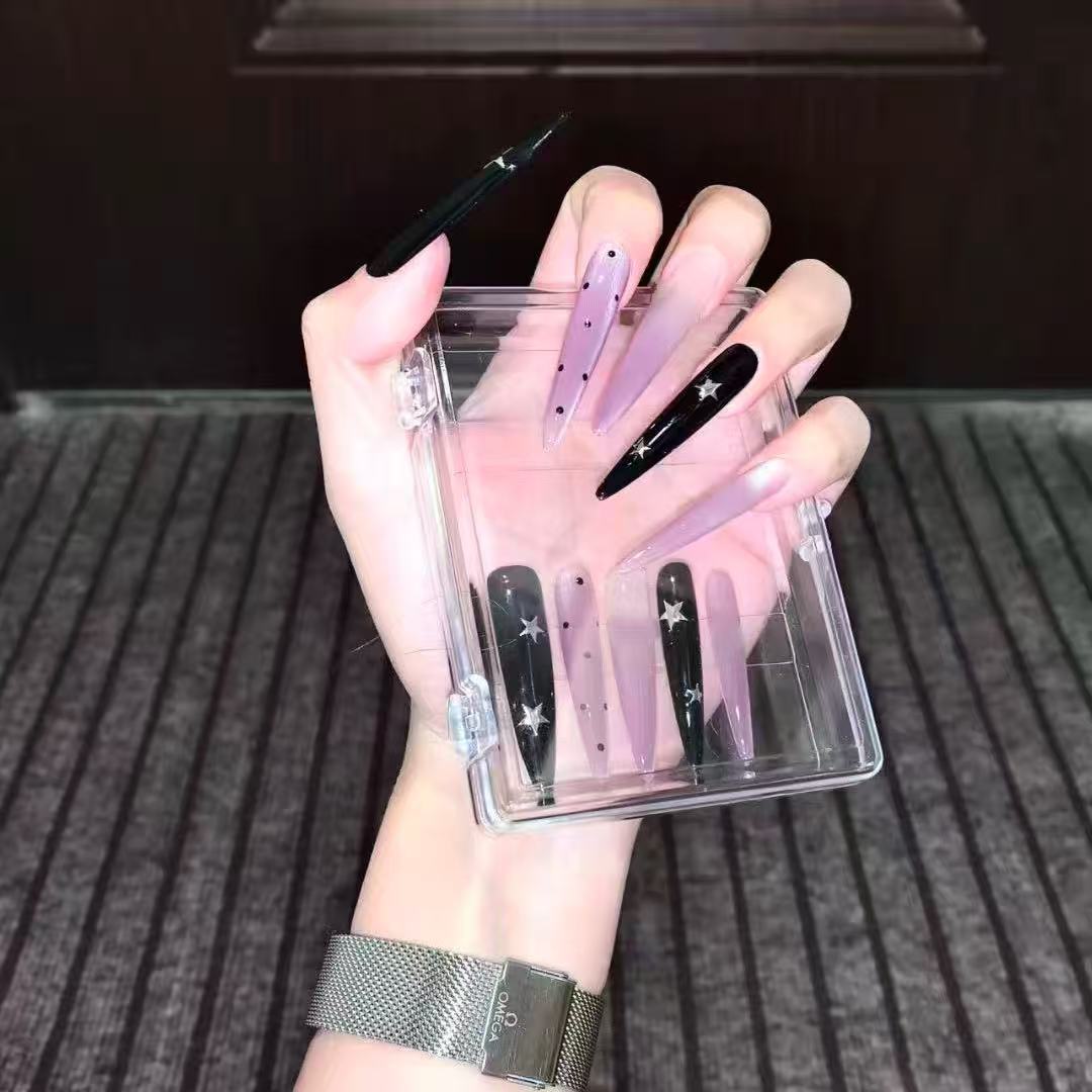 Artistic Long Stiletto Nail Enhancements Bowlift