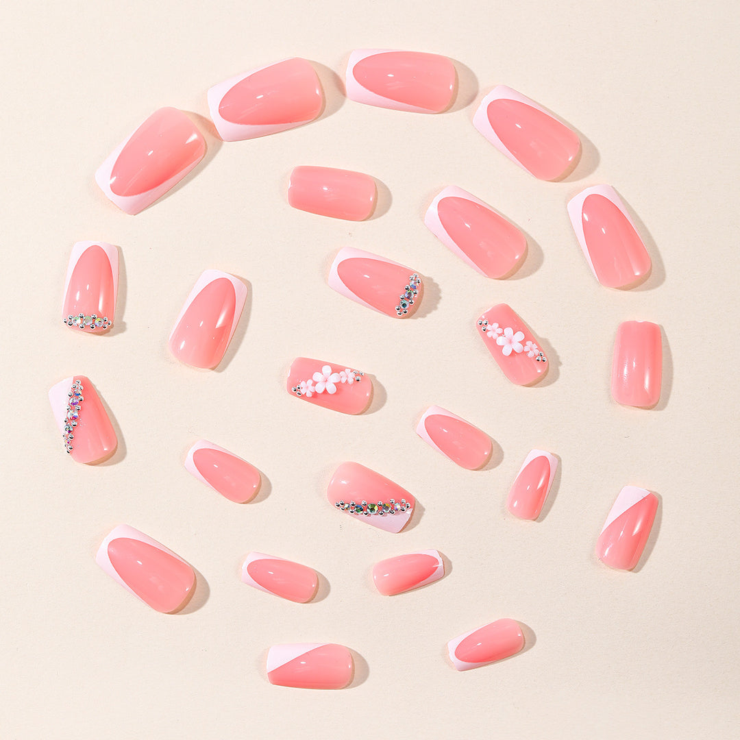 Decorative Flower Accent Nail Art Bowlift