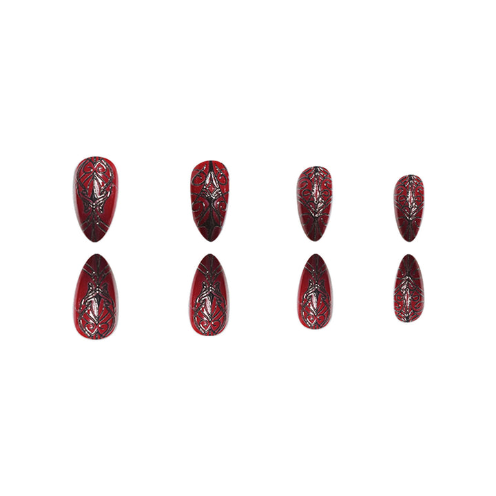 Gothic-Inspired Stiletto Press-On Nail Extensions Bowlift