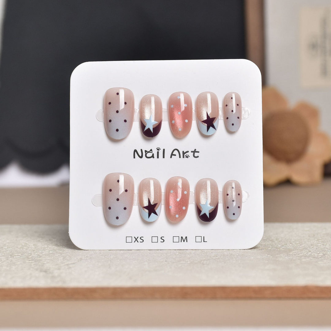 Decorative Press-On Nail Extensions with Floral Accents Bowlift