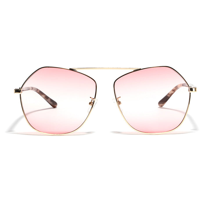 Women's geometric sunglasses with luxurious metal frame Bowlift