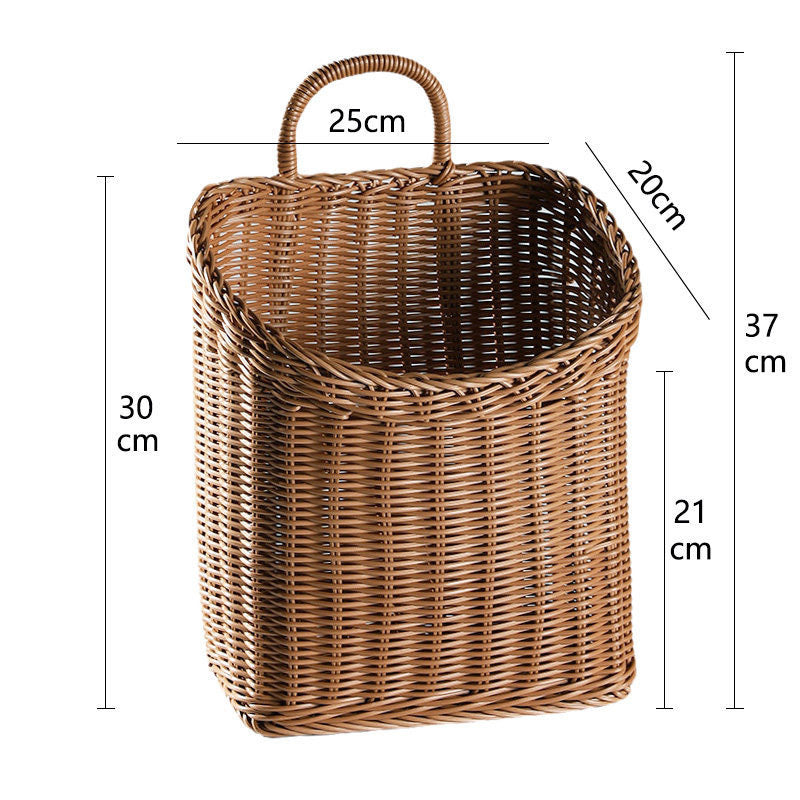 Women Handcrafted Rattan Storage Basket with Handle Bowlift