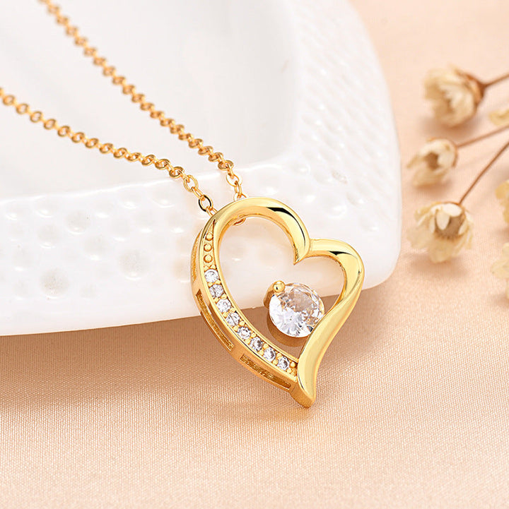 BowLift | Dainty Diamond Symbolic Love Heart Necklace