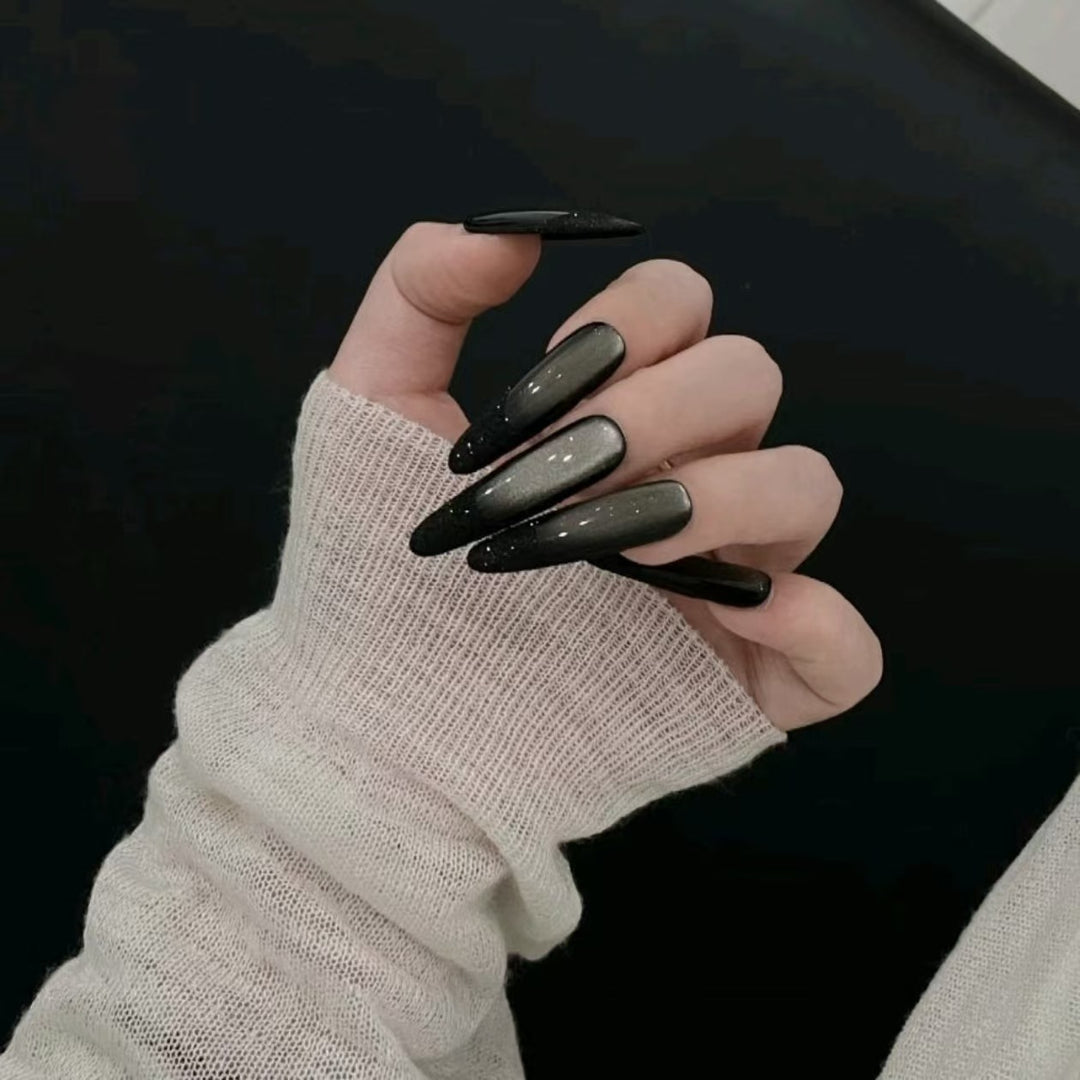 Glossy Acrylic Nail Extensions Bowlift