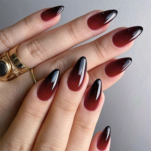 Ombre Glossy Stiletto Press-On Nails Bowlift