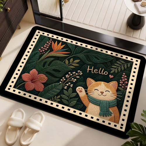 Cat-Themed Indoor Area Rug