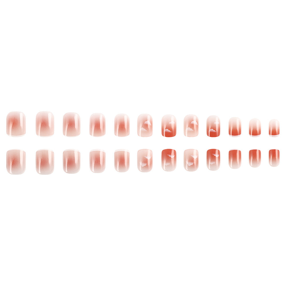 Ombre Cloud Design Press-On Nail Set Bowlift