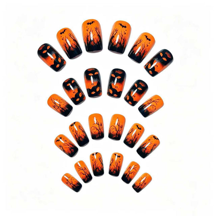 Creative artificial nails with spooky Halloween design Bowlift