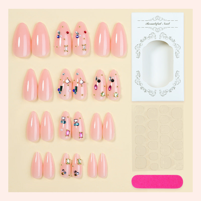Decorative Gemstone Press-On Nail Art Set Bowlift