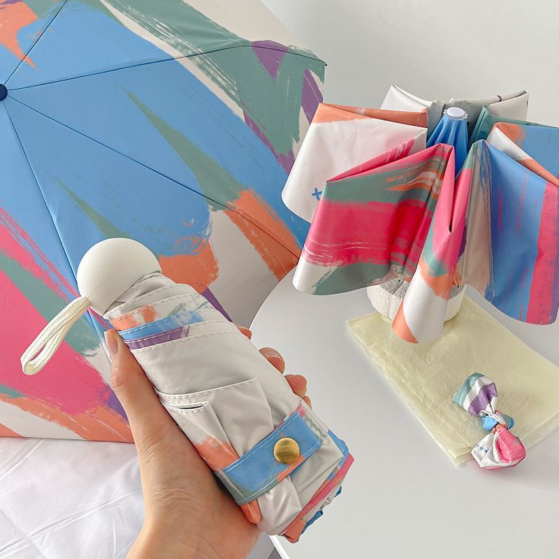 Ladies Automatic Folding Umbrella with Unique Color Play Bowlift