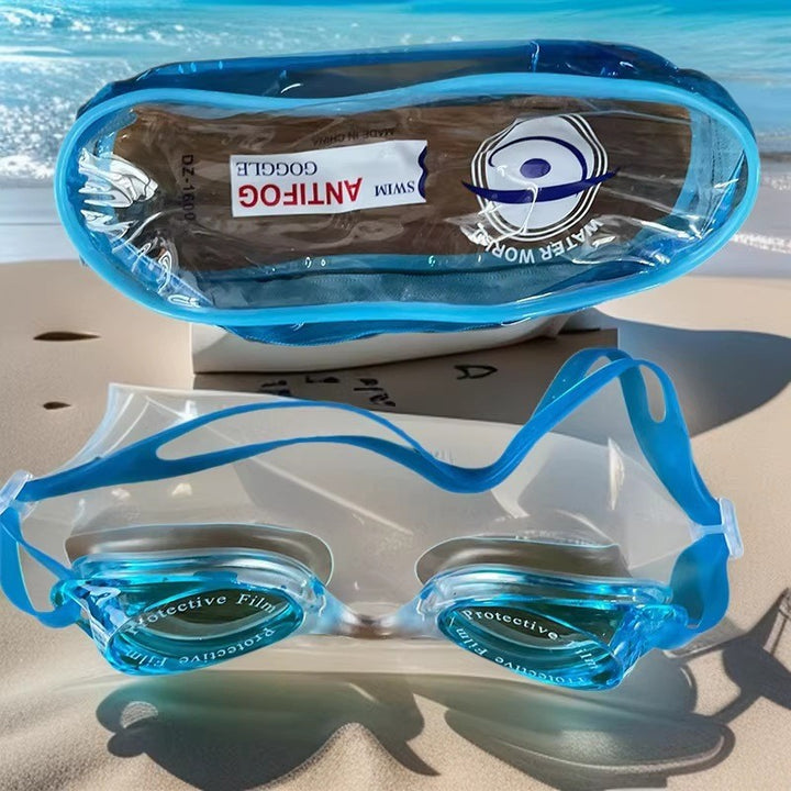 Anti-Fog Swimming Goggles with Protective Lens Bowlift