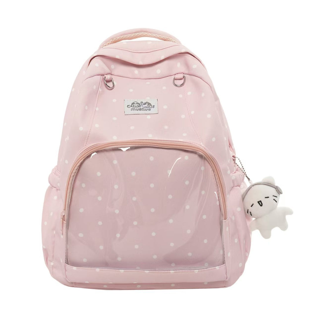 Polka Dot Patterned School Backpack Bowlift