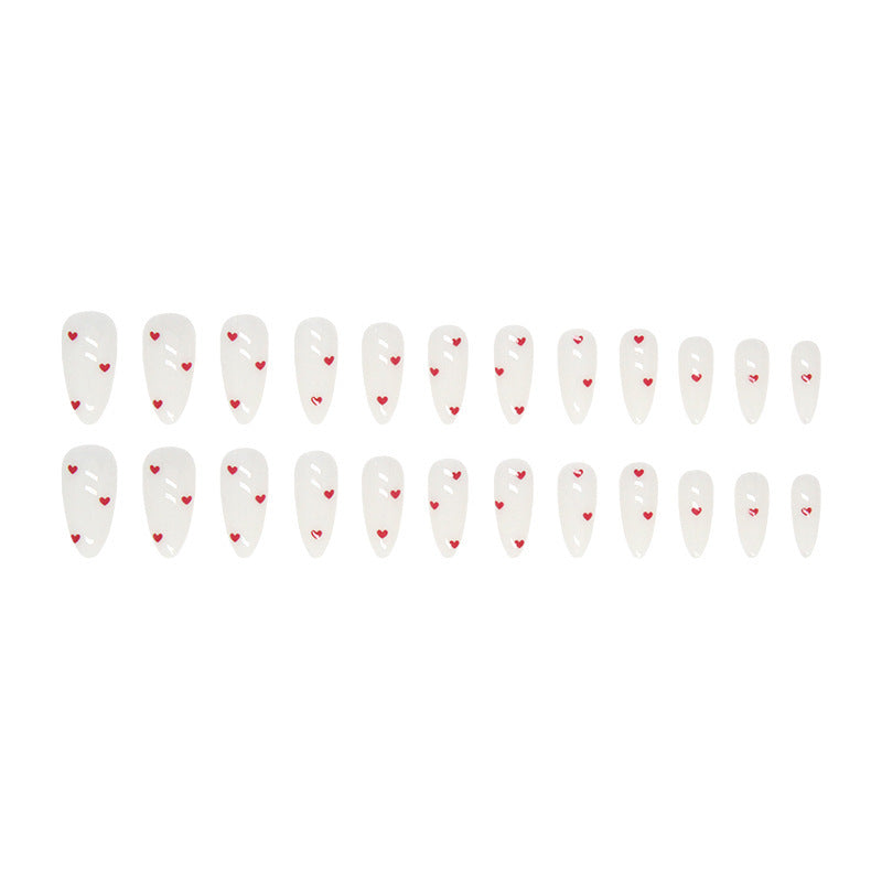 Heart-Embellished Press-On Nail Designs Bowlift