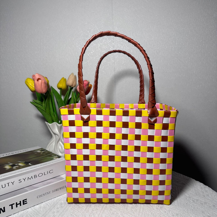 Braided handbag with sturdy handles Bowlift