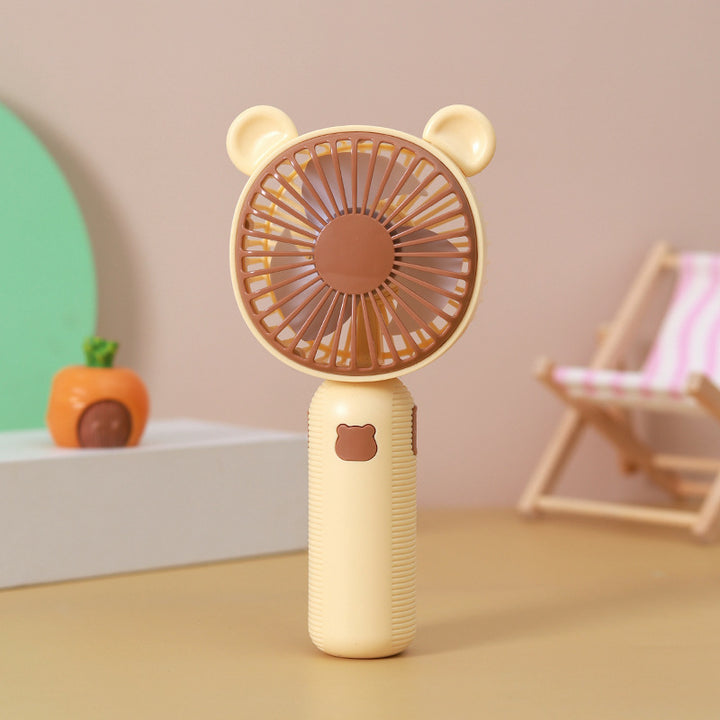 Unisex Portable Hand Fan with Cute Bear Design Bowlift