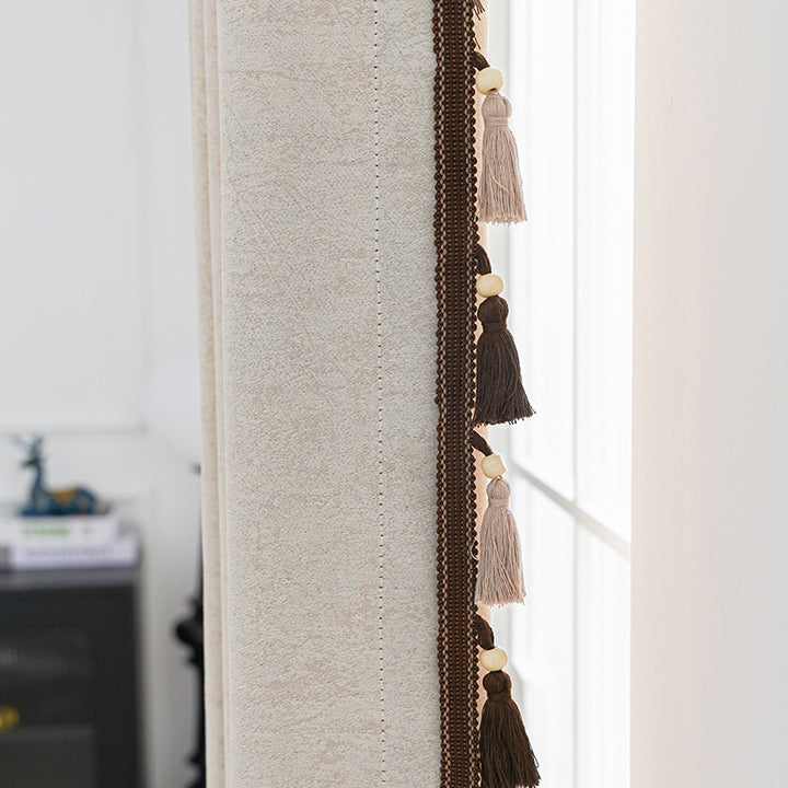 Decorative curtain with tassel trim Bowlift
