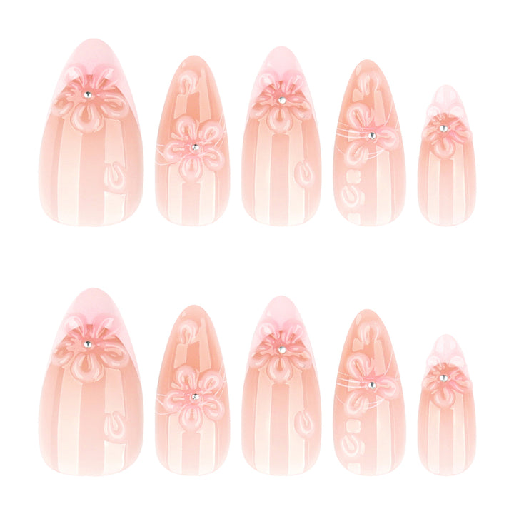 Artful nail extensions with floral 3D details Bowlift