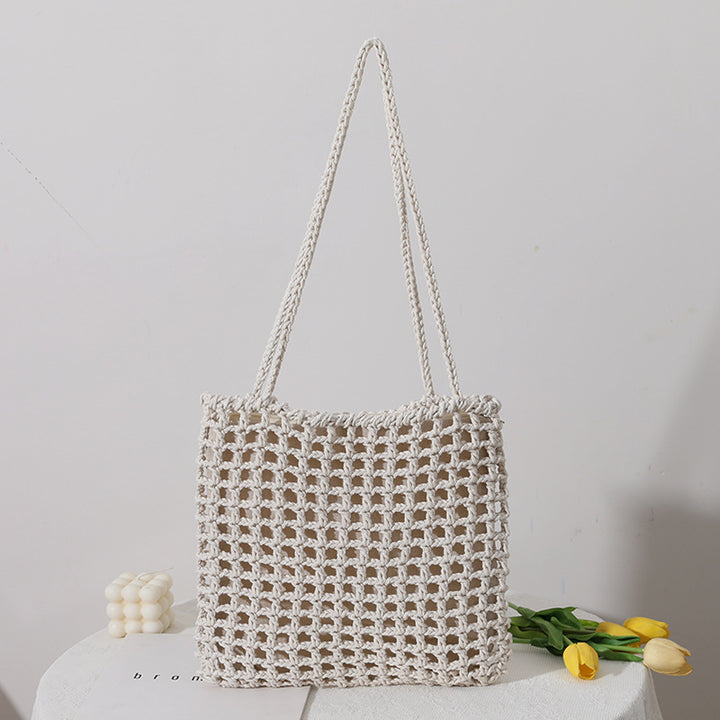 Handmade cotton carrier with decorative net design Bowlift