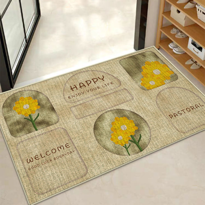 Decorative Star-patterned Bath Mat Bowlift