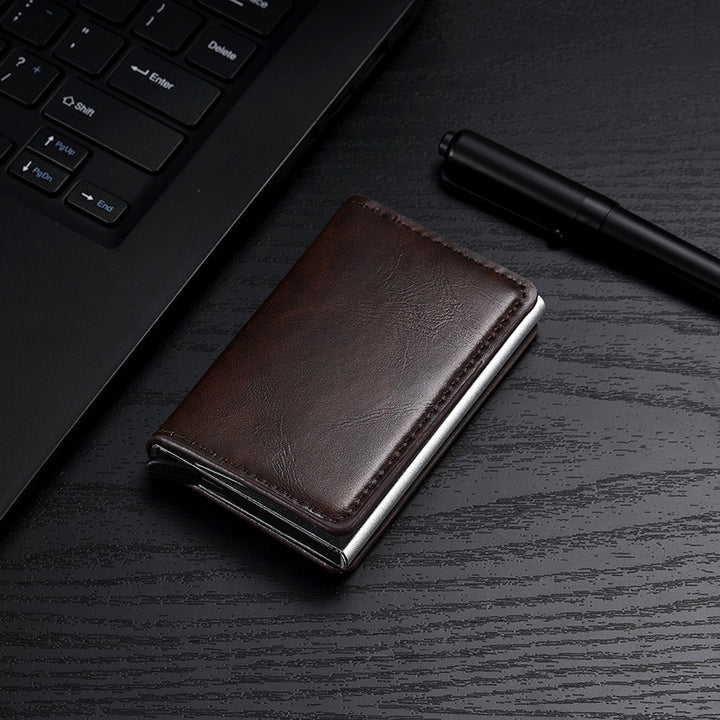 Premium Leather Business Card Holder Bowlift