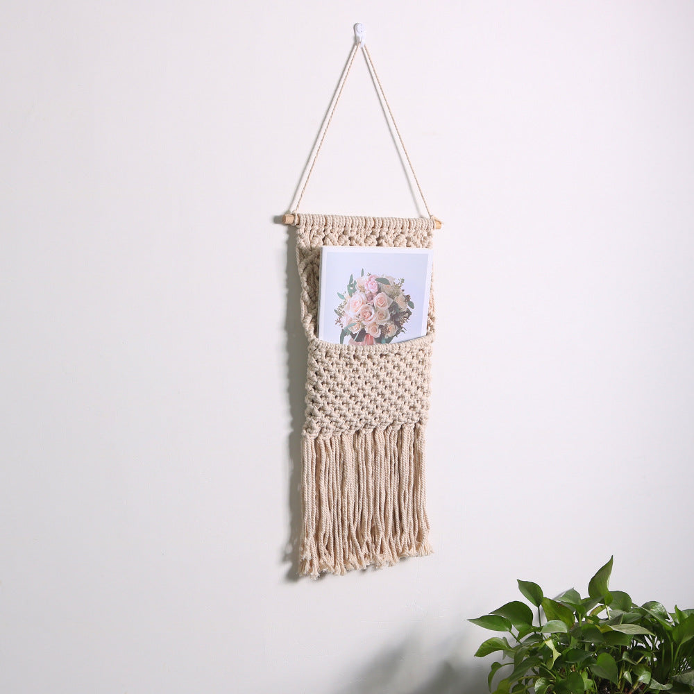 Artistic macrame wall decor with beautiful fringe decoration