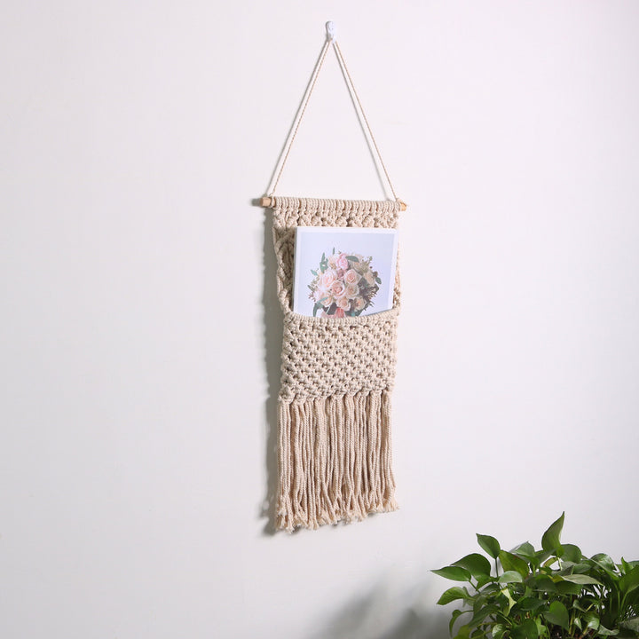 Artistic macrame wall decor with beautiful fringe decoration