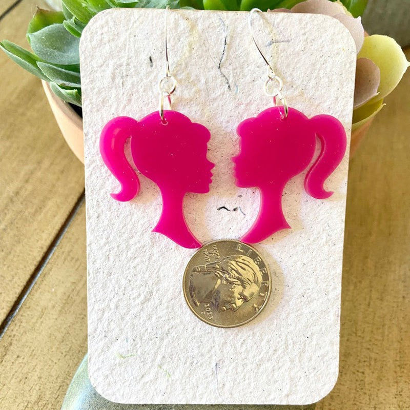 Heart-Shaped Glitter Earrings Bowlift