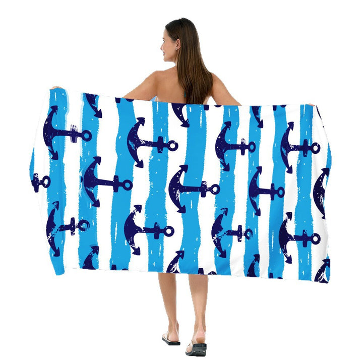 Beach towel with cheerful salamander and ice cream design Bowlift