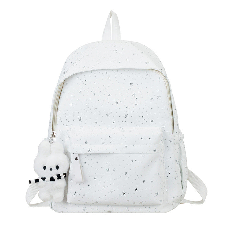 Girls' Star Patterned School Backpack Bowlift