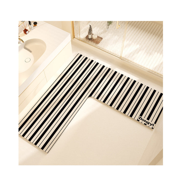 L-Shaped Soft Bath Mat Bowlift