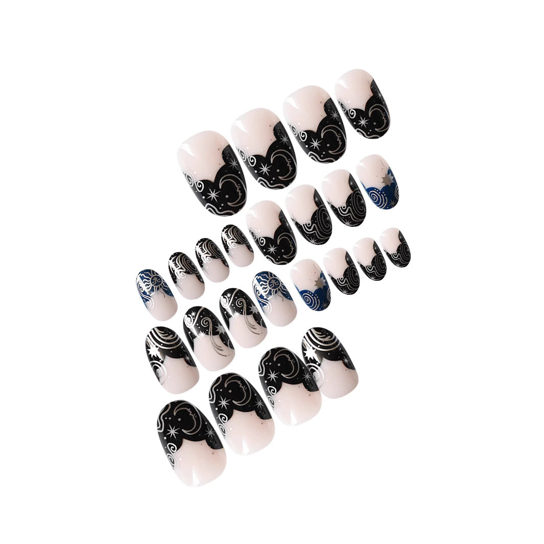 Artistic Floral Gel Press-On Nails Bowlift