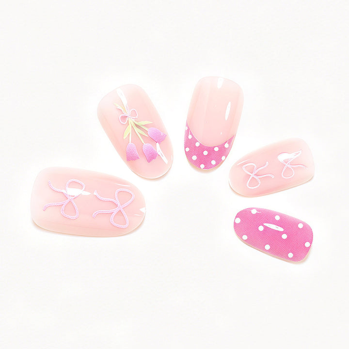 Artistic Floral Nail Art Design Bowlift