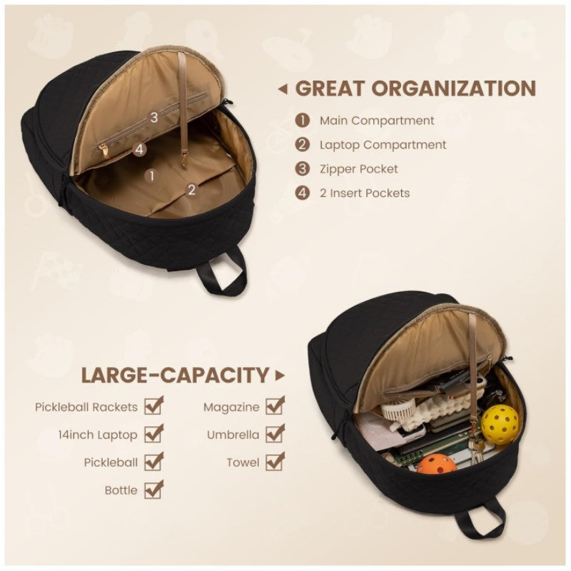 Tennis Backpack with Padded Compartment and Optimal Freedom of Movement Bowlift