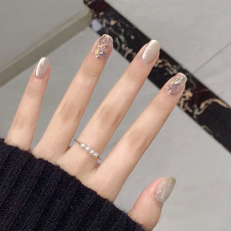 Ombre Press-On Nails with Glossy Finish Bowlift